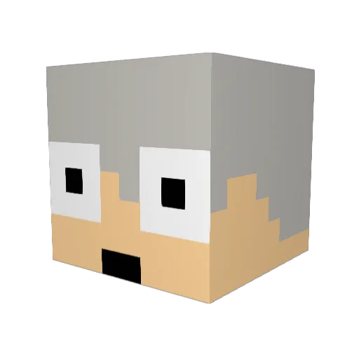 llamagames Minecraft avatar head, 3D render