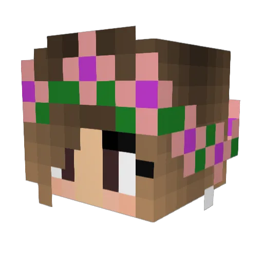 llamalovah Minecraft avatar head, 3D render