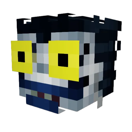 llamamanr Minecraft avatar head, 3D render