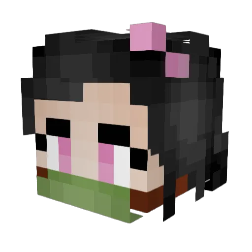 llamapal Minecraft avatar head, 3D render