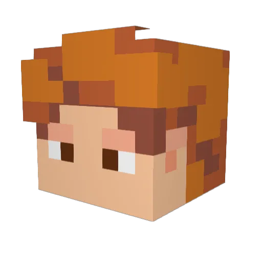 llayosh Minecraft avatar head, 3D render
