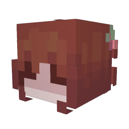 llbuu Minecraft avatar head, 3D render