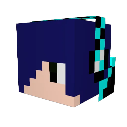 llcaoge Minecraft avatar head, 3D render