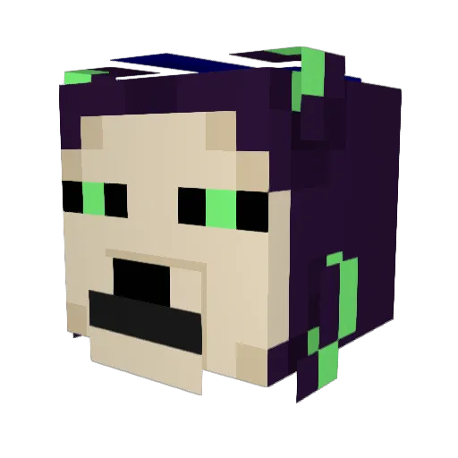 llcgaming_ Minecraft avatar head, 3D render