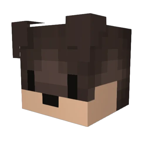 lldog Minecraft avatar head, 3D render
