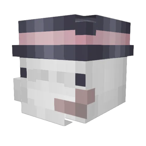 lldull Minecraft avatar head, 3D render
