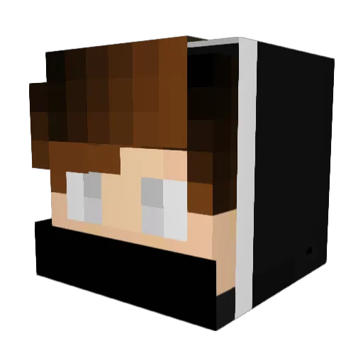 lleQ1 Minecraft avatar head, 3D render