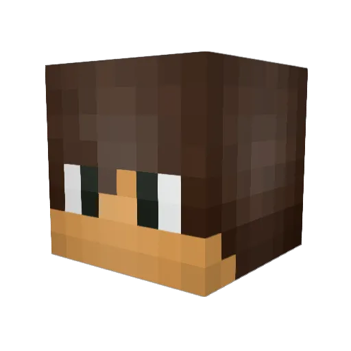llegales Minecraft avatar head, 3D render