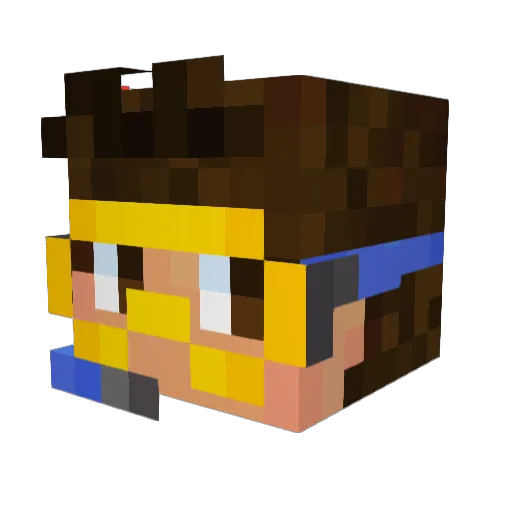 lleonardoo Minecraft avatar head, 3D render