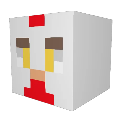 llewi60 Minecraft avatar head, 3D render