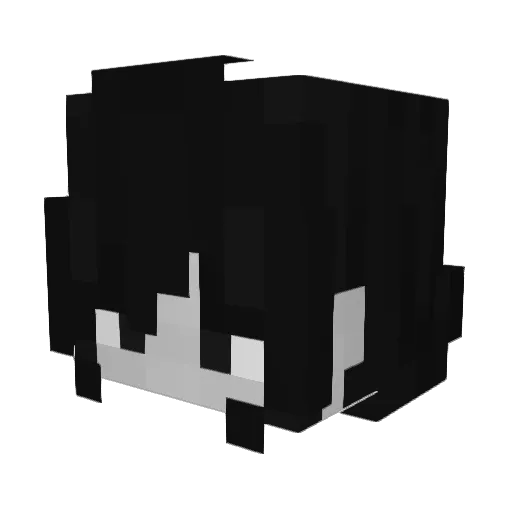 llfel Minecraft avatar head, 3D render