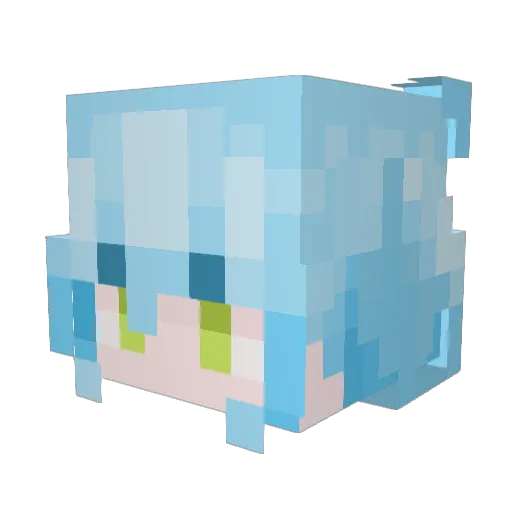 llimulu Minecraft avatar head, 3D render