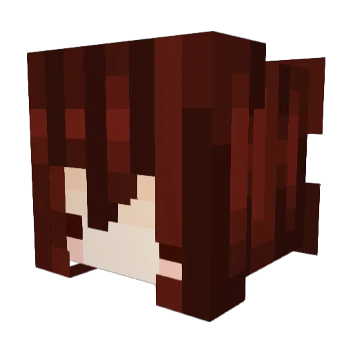 lliries Minecraft avatar head, 3D render