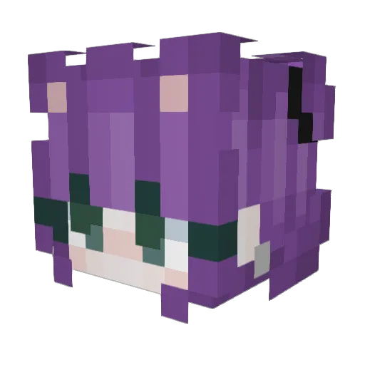 llisteria Minecraft avatar head, 3D render