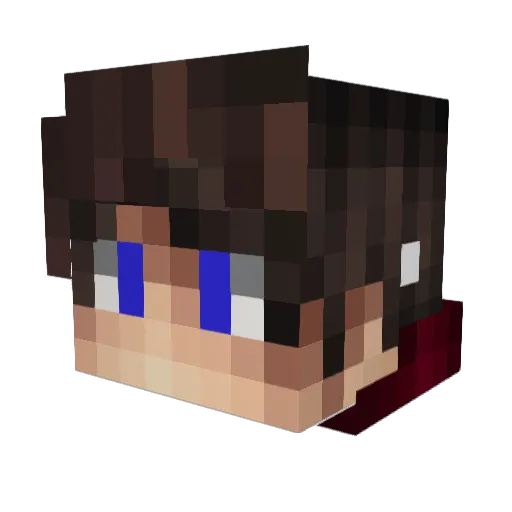 lljatonyll Minecraft avatar head, 3D render