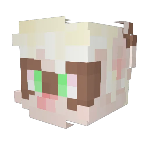 lllMaddy Minecraft avatar head, 3D render