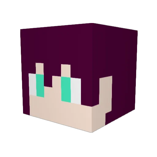 llliYu Minecraft avatar head, 3D render