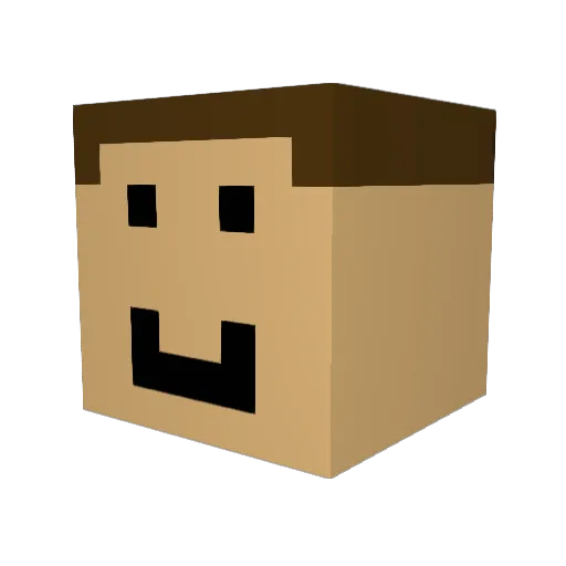 lllllIIllI Minecraft avatar head, 3D render