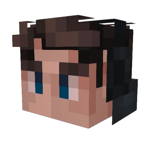 lllul Minecraft avatar head, 3D render