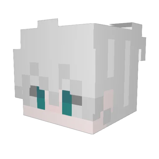lllulei Minecraft avatar head, 3D render