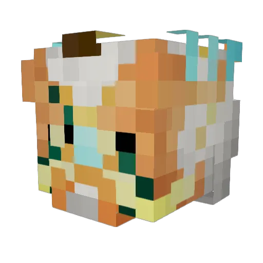 lllyrical Minecraft avatar head, 3D render