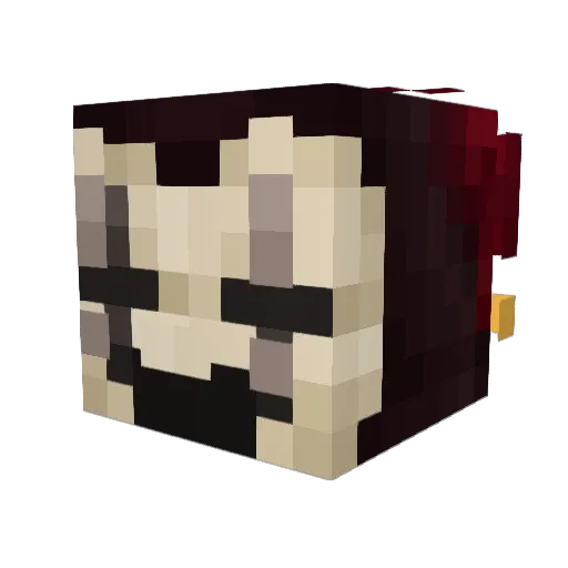 llmg Minecraft avatar head, 3D render