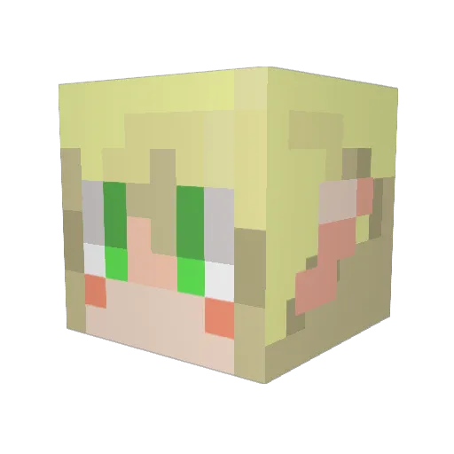 llnk4 Minecraft avatar head, 3D render