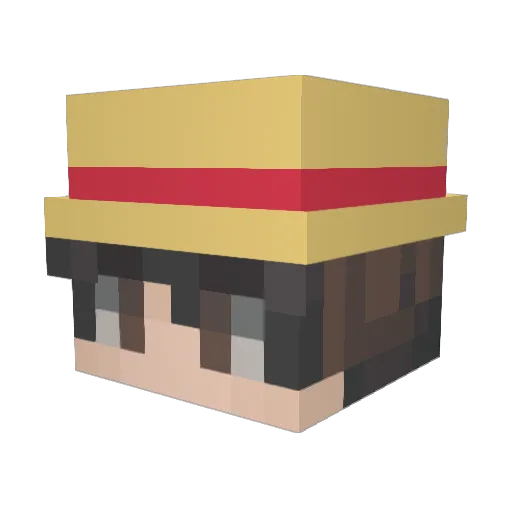 llnoa Minecraft avatar head, 3D render
