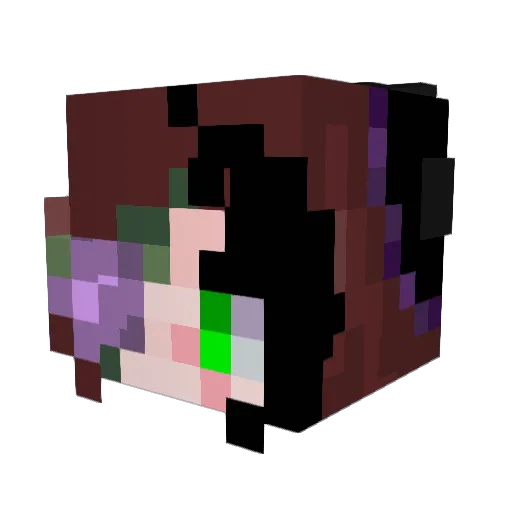 lloptyr Minecraft avatar head, 3D render