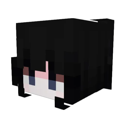 llore Minecraft avatar head, 3D render