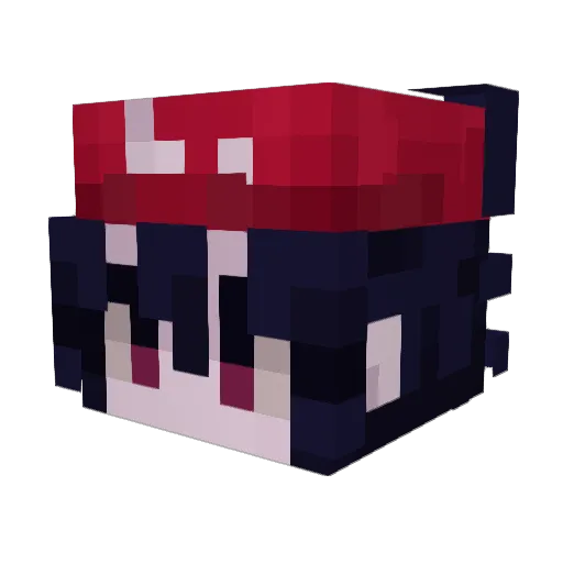 llovejix Minecraft avatar head, 3D render