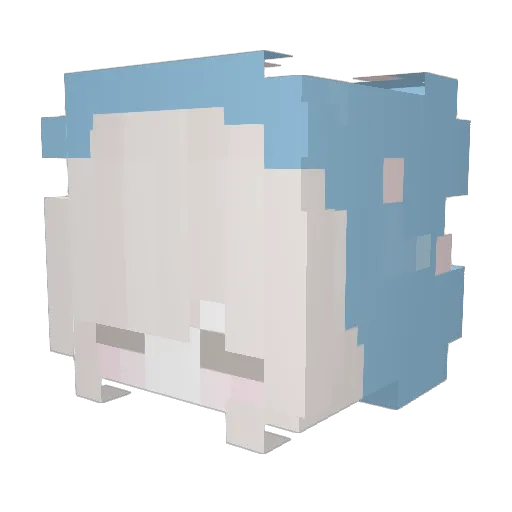 llsr Minecraft avatar head, 3D render