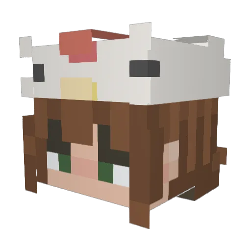 lluc3 Minecraft avatar head, 3D render
