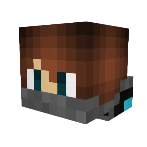 llucsv7 Minecraft avatar head, 3D render