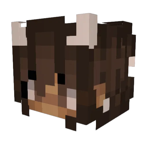 llunaetic Minecraft avatar head, 3D render