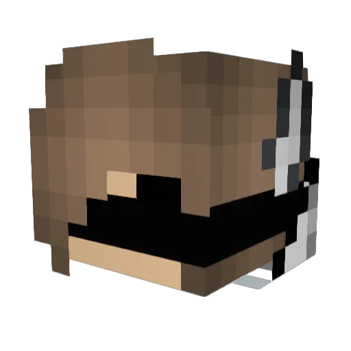 llunille Minecraft avatar head, 3D render