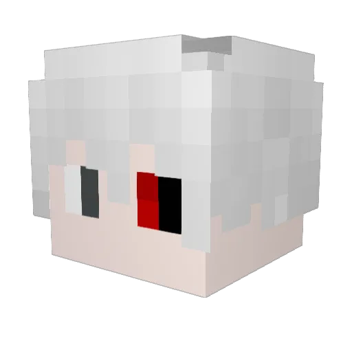 llunr Minecraft avatar head, 3D render