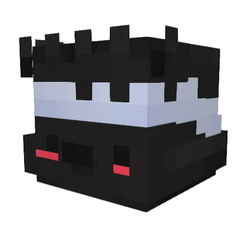 lluvix Minecraft avatar head, 3D render