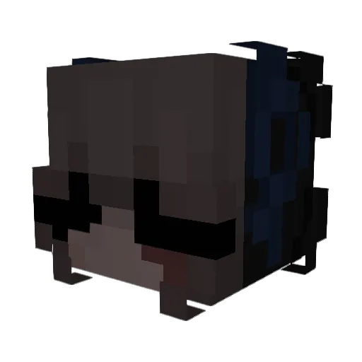 llvrain Minecraft avatar head, 3D render