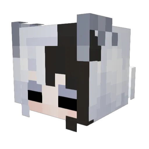 llxuu Minecraft avatar head, 3D render