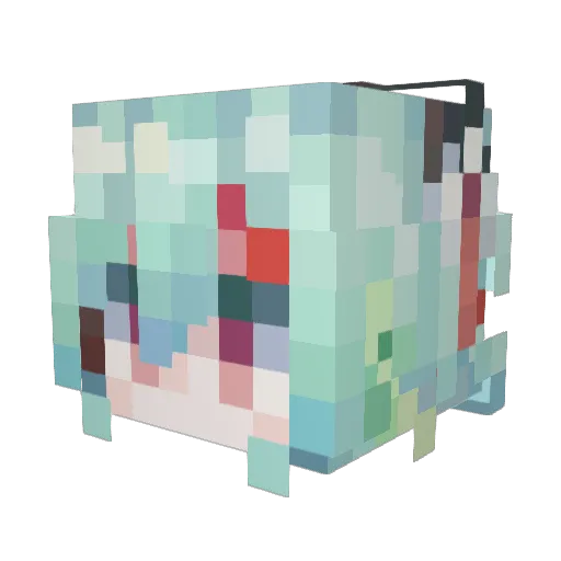 llyxl Minecraft avatar head, 3D render