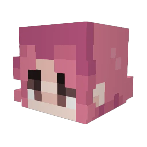 llzz Minecraft avatar head, 3D render