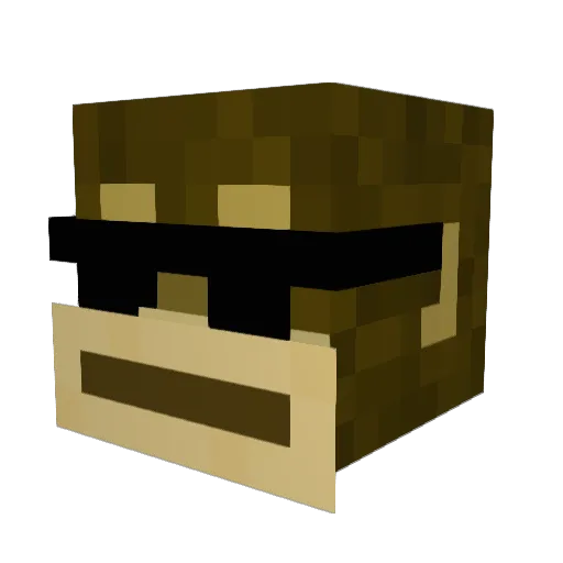 lmJev Minecraft avatar head, 3D render