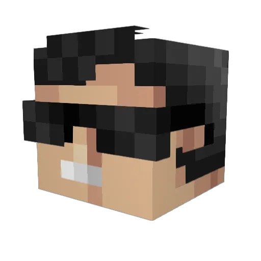 lmLogos Minecraft avatar head, 3D render