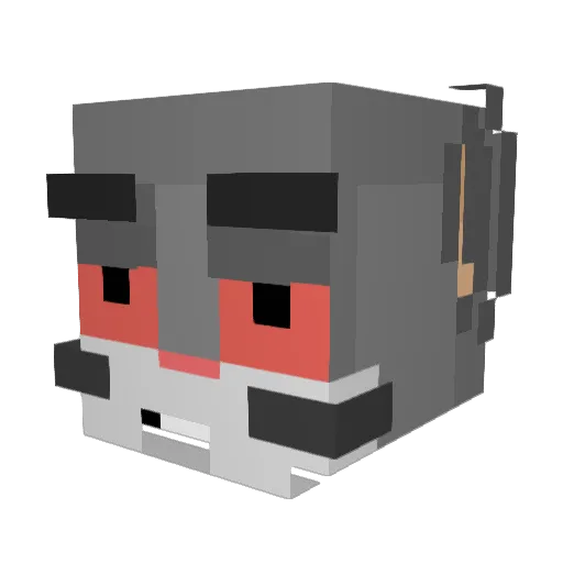 lmSmart Minecraft avatar head, 3D render