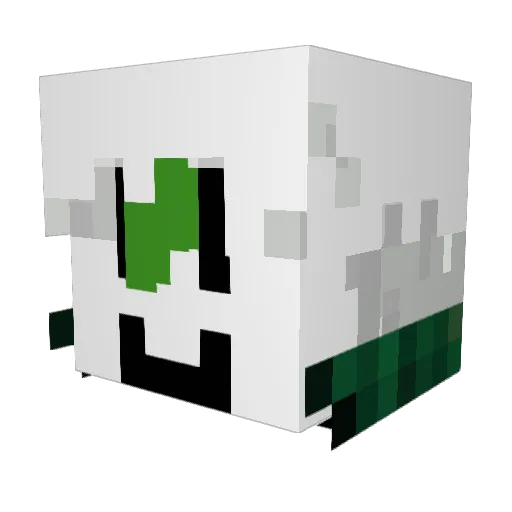 lmTerra Minecraft avatar head, 3D render