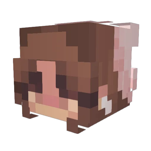 lmajasl Minecraft avatar head, 3D render