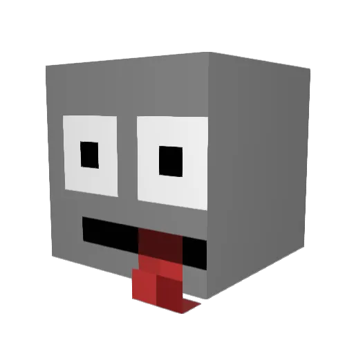 lmaocool Minecraft avatar head, 3D render