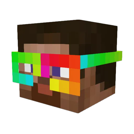 lmaohow Minecraft avatar head, 3D render