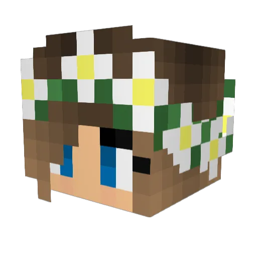lmaokait Minecraft avatar head, 3D render